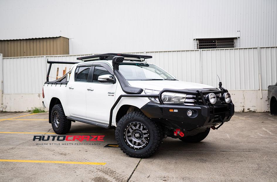 TOYOTA HILUX N80 4WD MACHETE XD MATTE GREY WITH BLACK RING